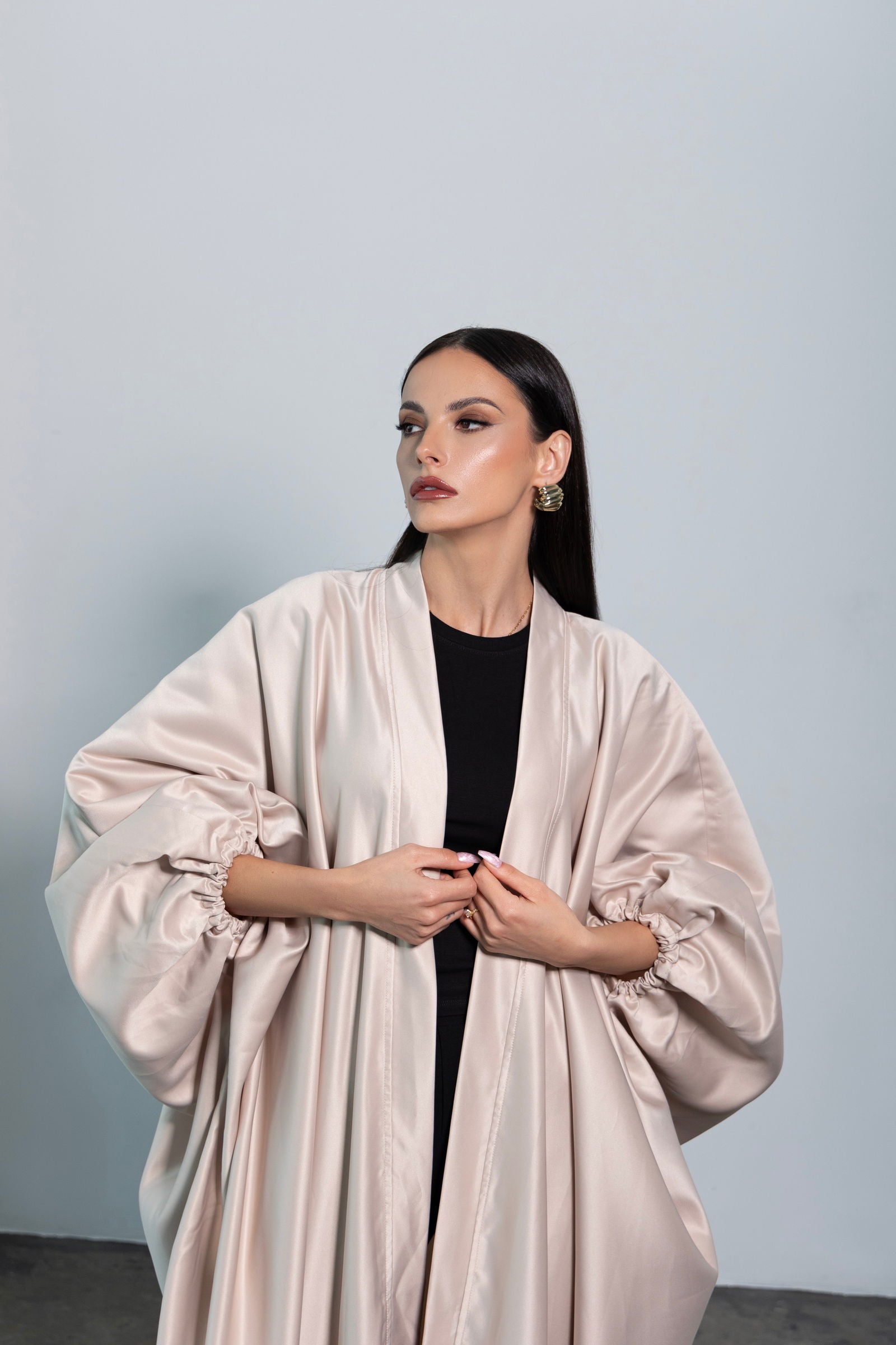 Kimono AURA beige - HAURA COUTURE