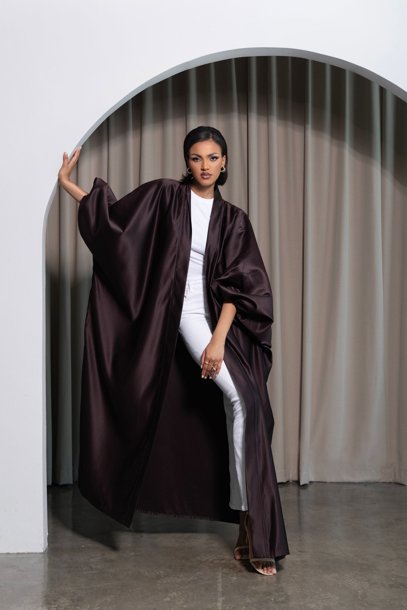 Kimono AURA marron - HAURA COUTURE