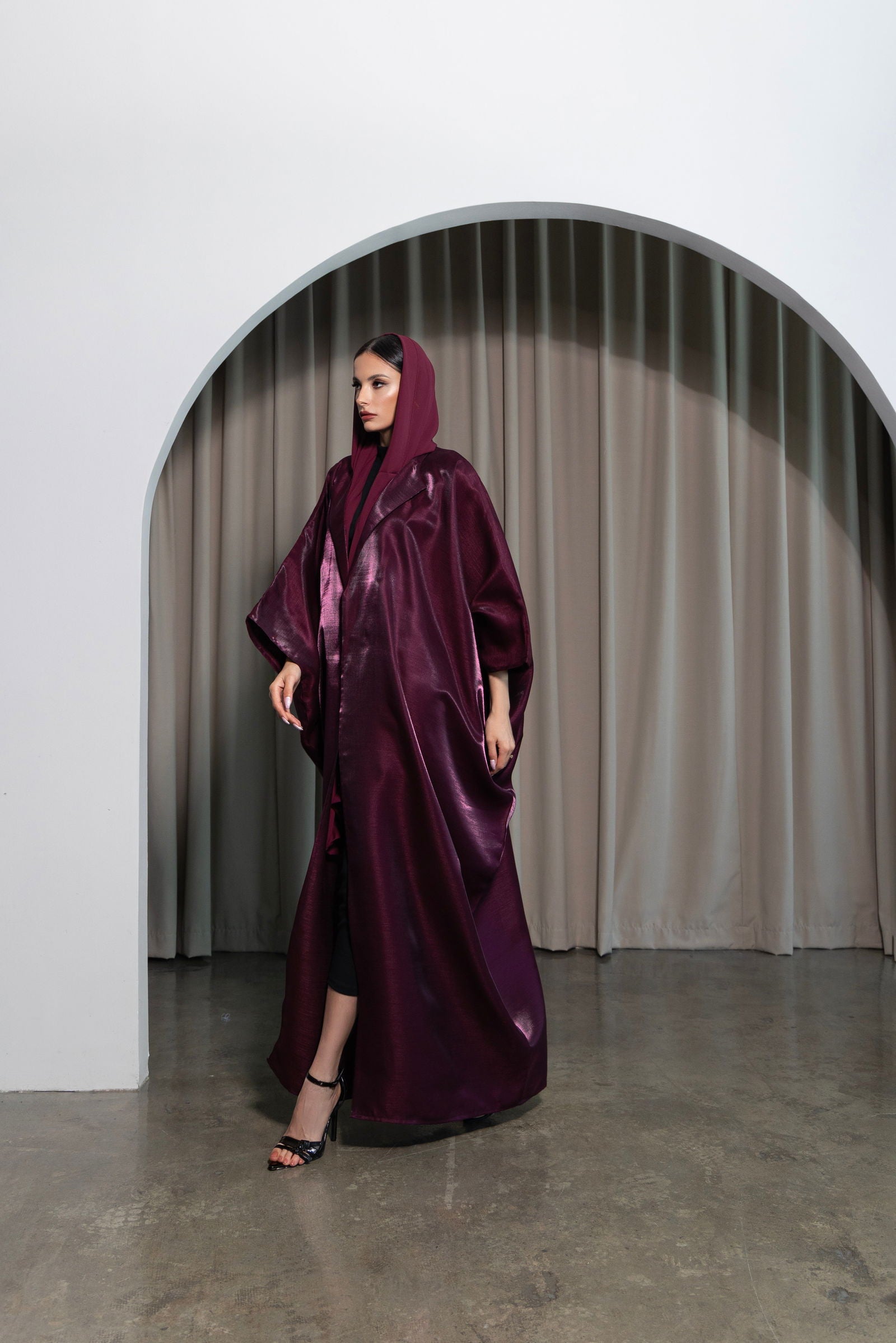 Kimono NAYA burgundy - HAURA COUTURE