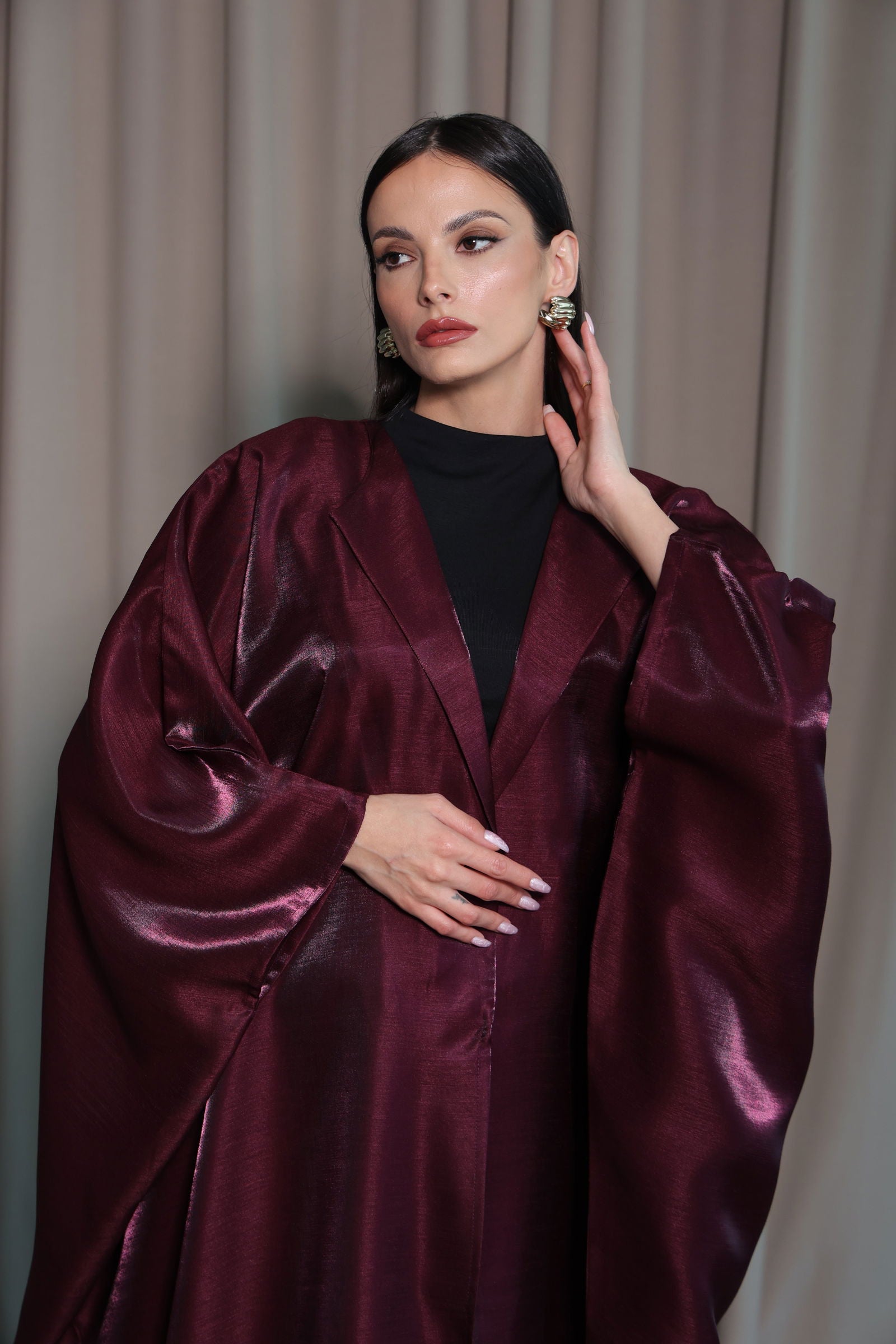 Kimono NAYA burgundy - HAURA COUTURE