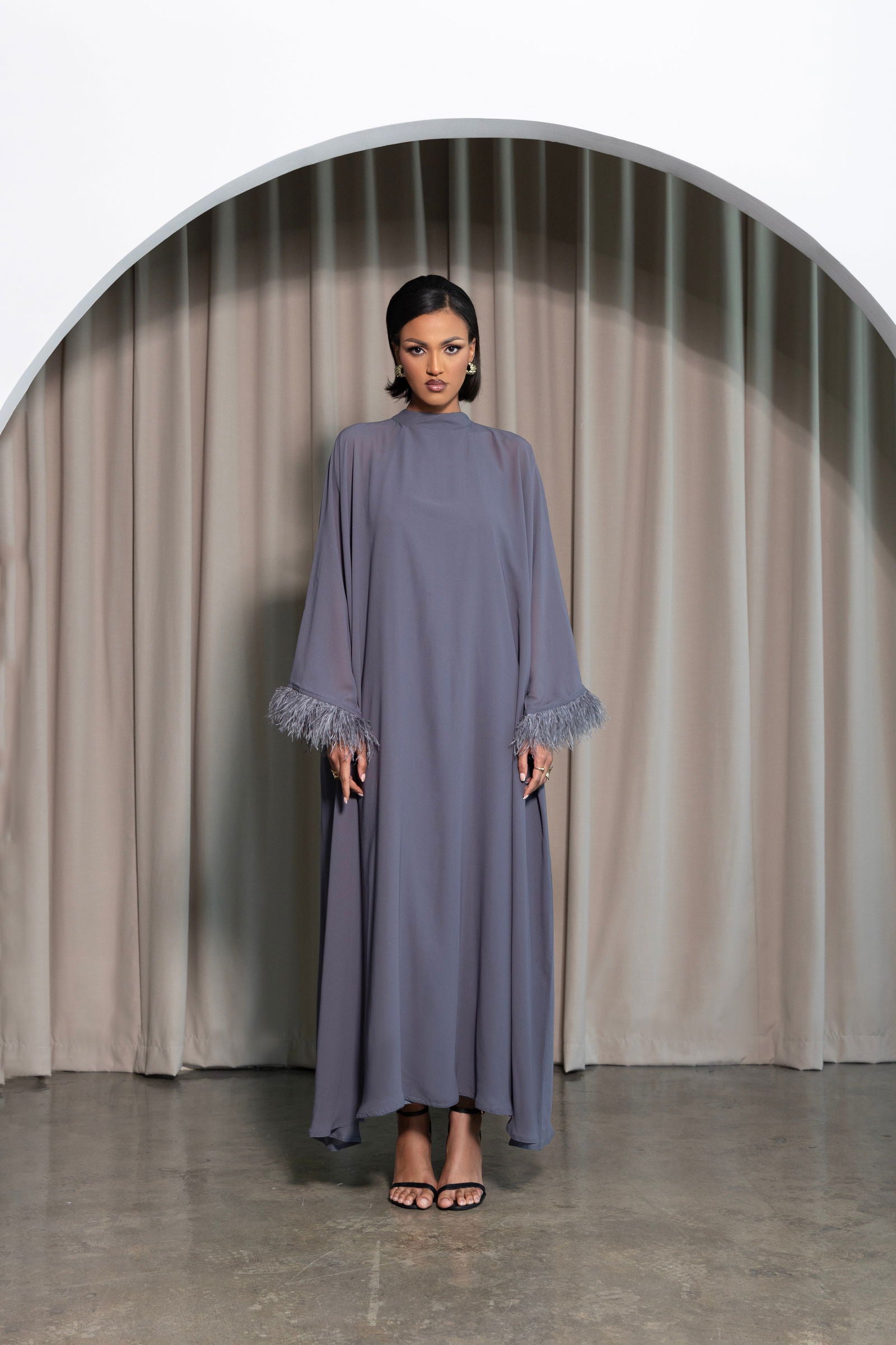 Robe IRIS grise - HAURA COUTURE